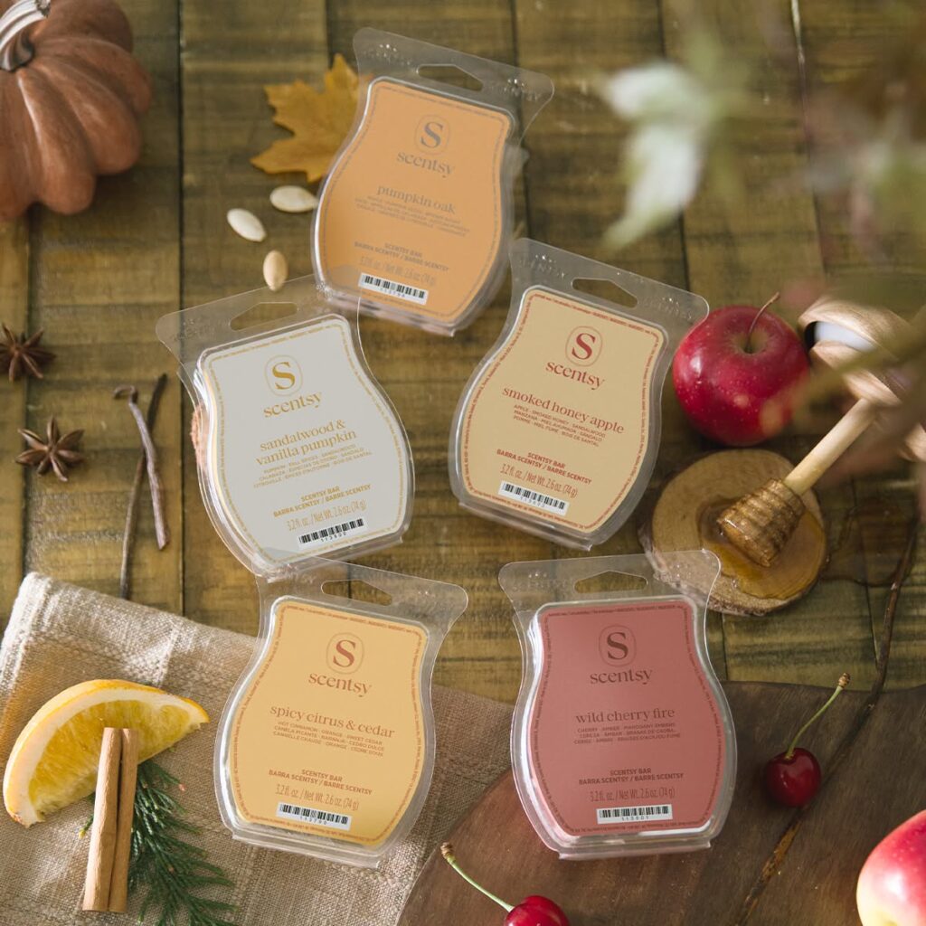 Scentsy Herbstkollektion 2026 mit fünf Herbst-Duftbars