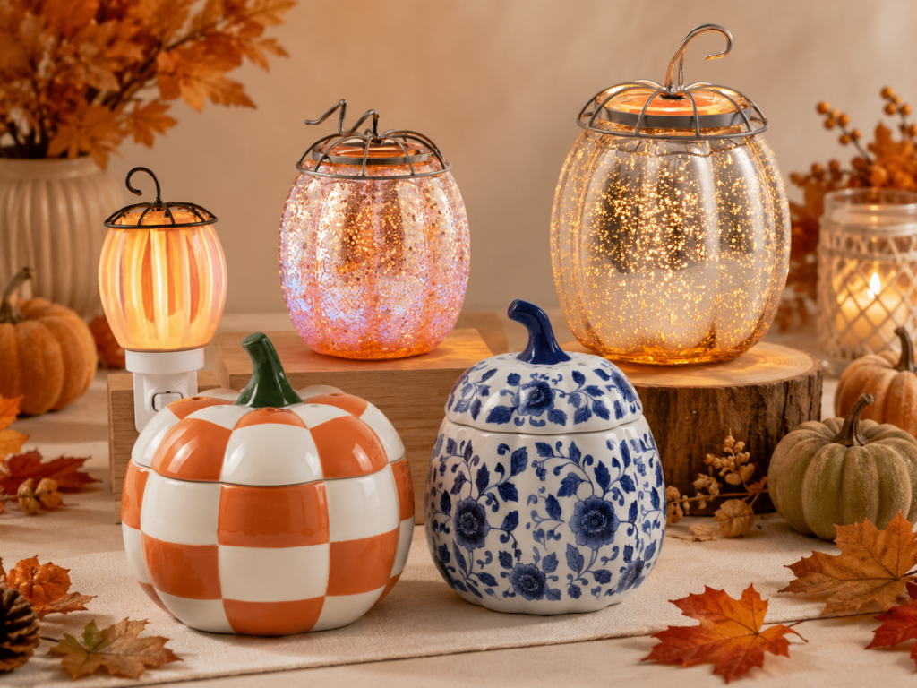 Scentsy Herbstkollektion 2026 mit Kürbis-Duftlampen und herbstlicher Deko